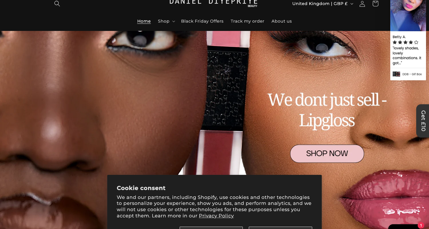 Daniel Diyepriye Beauty reference screenshot