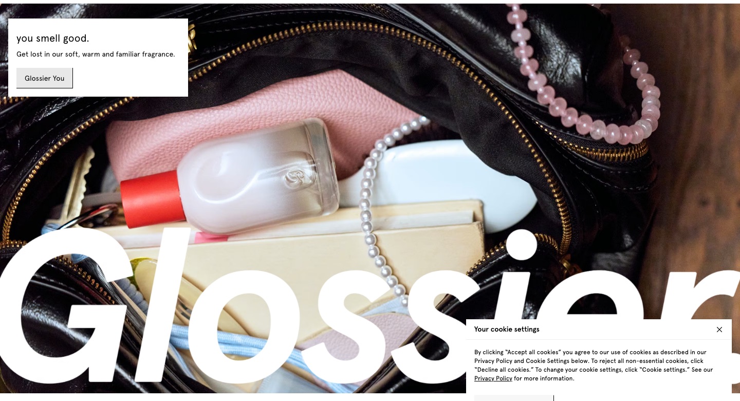 Glossier reference screenshot